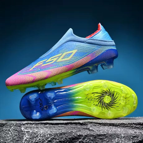Crampons de Football F50 - Bleu/Rose/Jaune RUN-FIT