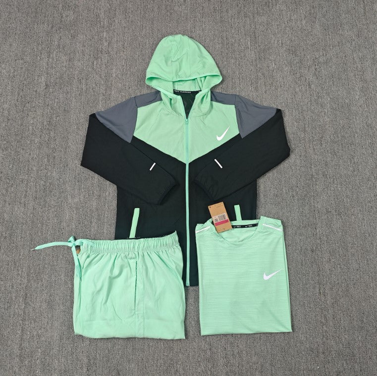 Ensemble Nike Survetement Sport - Noir/Vert Menthe RUN-FIT